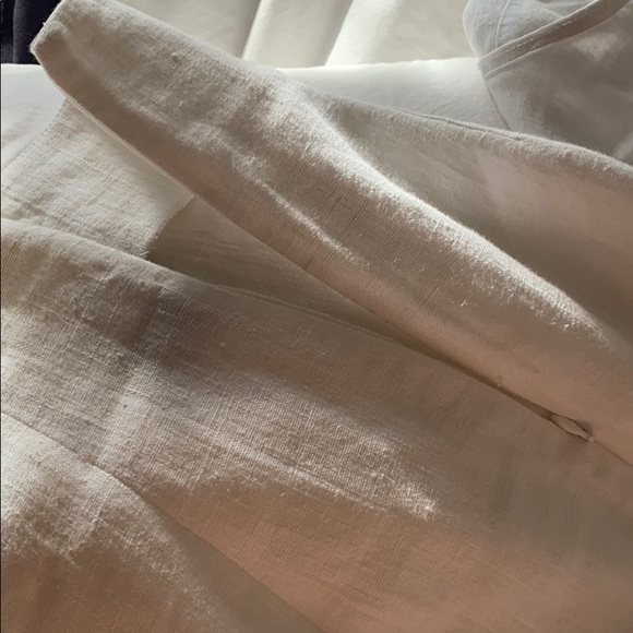 High Waisted White Linen Pants by Luxe Provence - Picture 7 of 7